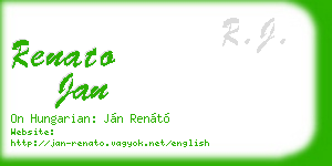 renato jan business card