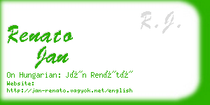 renato jan business card